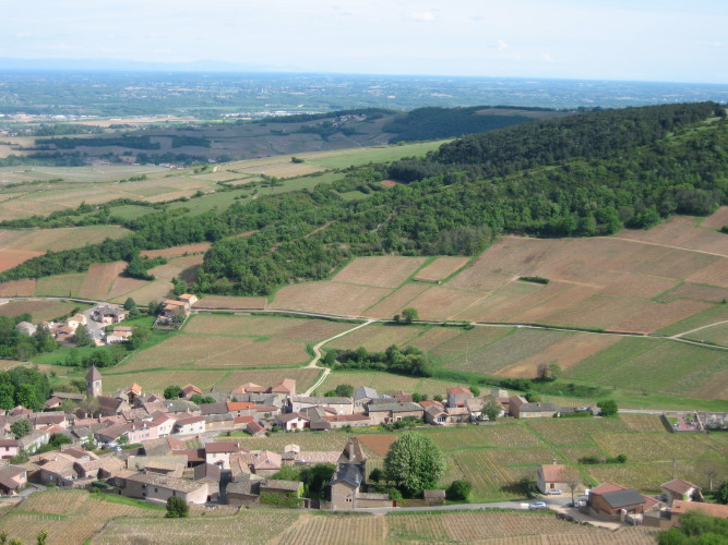 Solutr-Pouilly et la plaine maconnaise depuis la Roche de Solutr