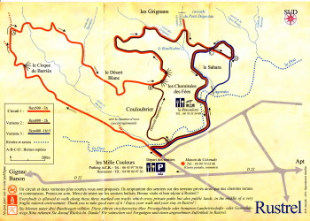 Carte des randonnes  Rustrel