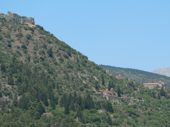 Vue d'ensemble du site de Mystra