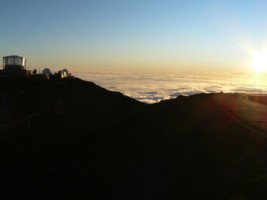 Coucher de soleil au sommet du cratre Haleakala