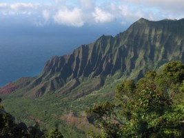 Na Pali Coast vue depuis Waimea canyon