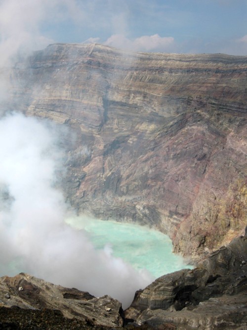 Lac d'acide du mont Aso