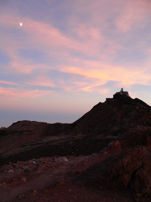 Coucher de soleil au mont Fuji
